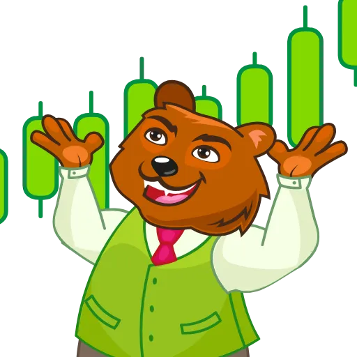 📈 Стикер «Grizzly Rocket» для Telegram