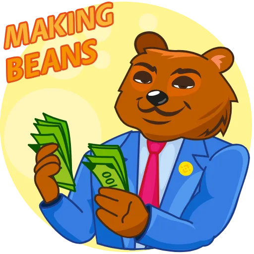 🤑 Стикер «Grizzly Rocket» для Telegram