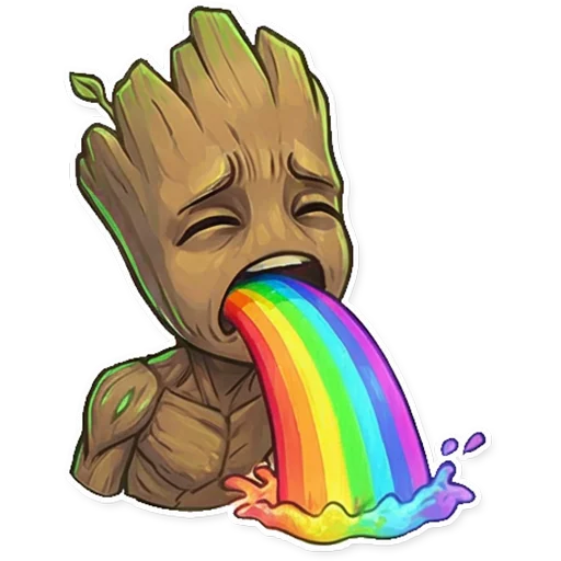 🌈 Стикер «Groot» для Telegram