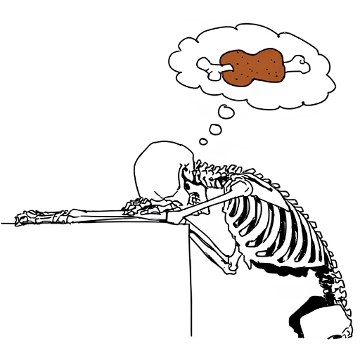 😋 Стикер «Груда костей ч.1» для Telegram