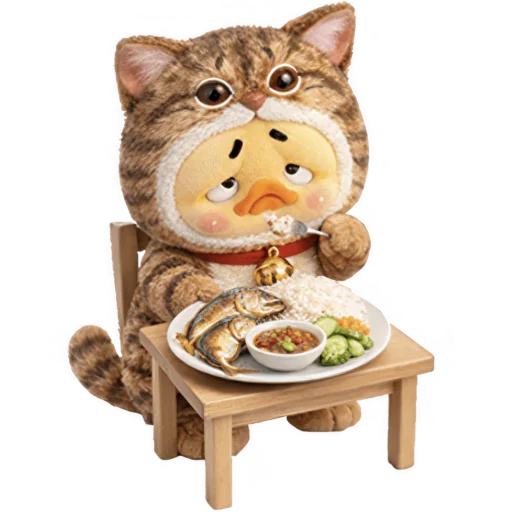 🥗 Стикер «Утенок котенок» для Telegram