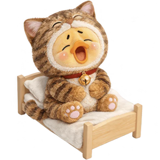 🥱 Стикер «Утенок котенок» для Telegram