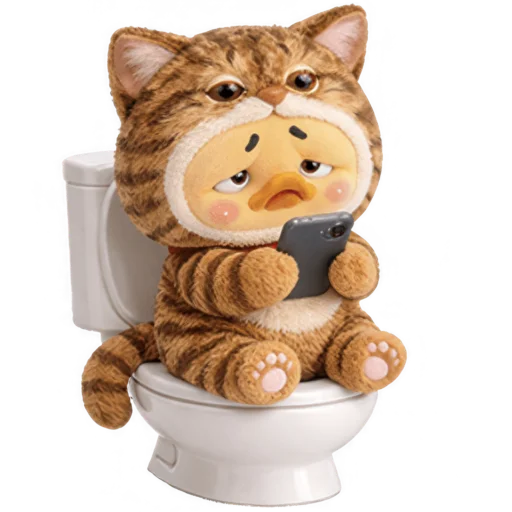🚽 Стикер «Утенок котенок» для Telegram