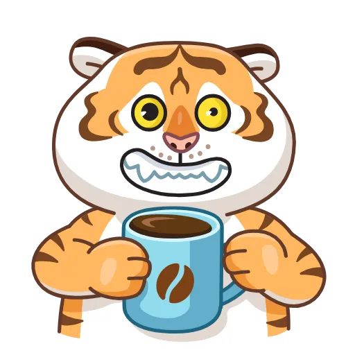 ☕️ Стикер «Grumpy Tiger» для Telegram