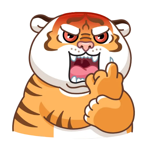 🖕 Стикер «Grumpy Tiger» для Telegram