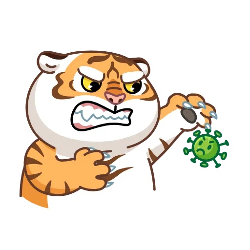 🦠 Стикер «Grumpy Tiger» для Telegram