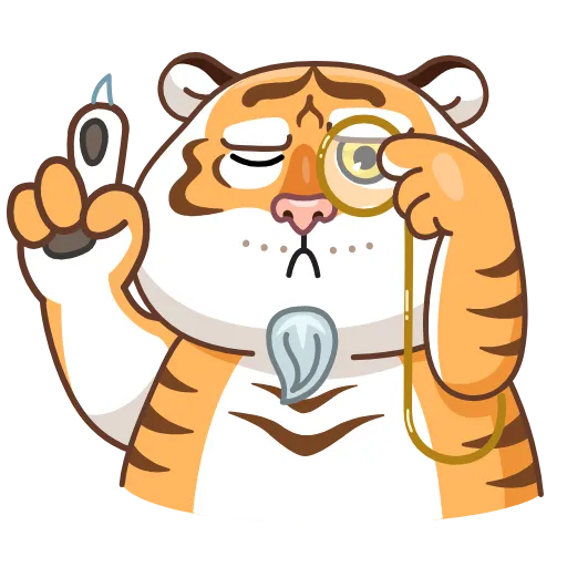 🧐 Стикер «Grumpy Tiger» для Telegram
