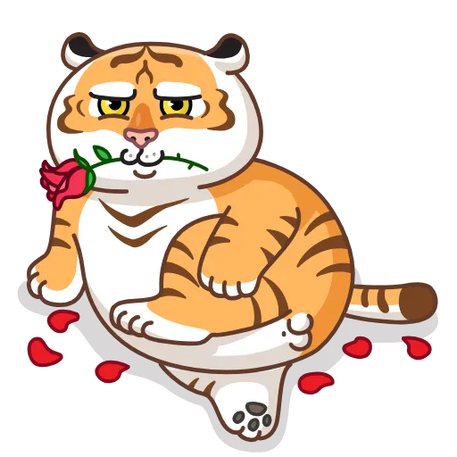 🌹 Стикер «Grumpy Tiger» для Telegram