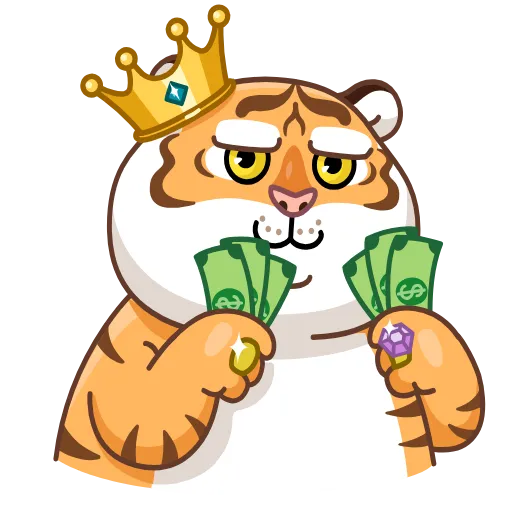🤑 Стикер «Grumpy Tiger» для Telegram