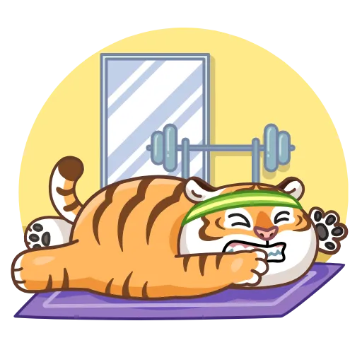 💪 Стикер «Grumpy Tiger» для Telegram