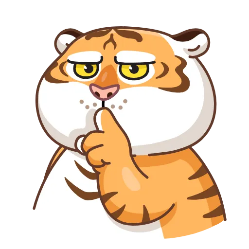 🤫 Стикер «Grumpy Tiger» для Telegram