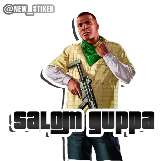 🔘 Стикер «GTA V» для Telegram