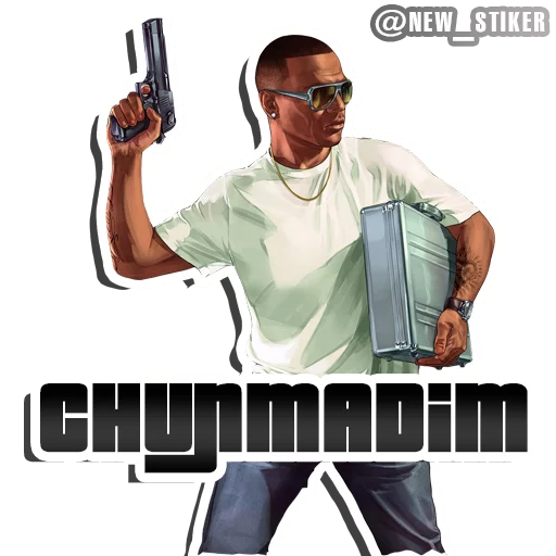 🔘 Стикер «GTA V» для Telegram
