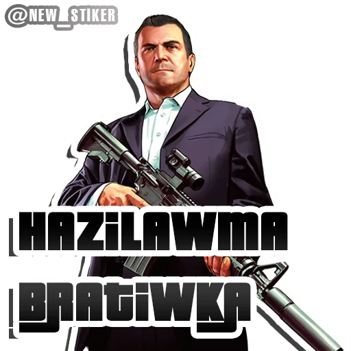 🔘 Стикер «GTA V» для Telegram