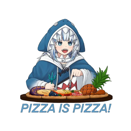 🍕 Стикер «Gawr Gura Гавр Гура» для Telegram