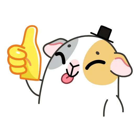 👍 Стикер «Guinea Pig» для Telegram