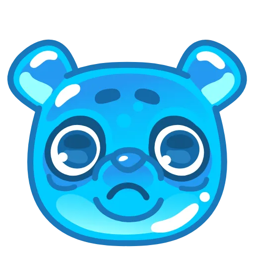 😧 Стикер «Gummy Bear Emoji» для Telegram