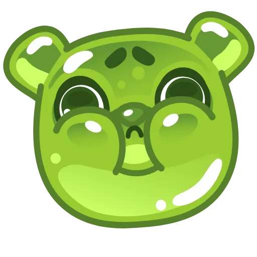 🤢 Стикер «Gummy Bear Emoji» для Telegram