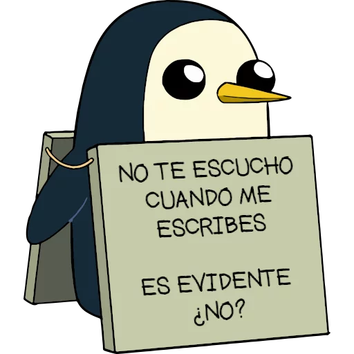 🐧 Стикер «Gunter (Hora de aventuras) - Frases» для Telegram