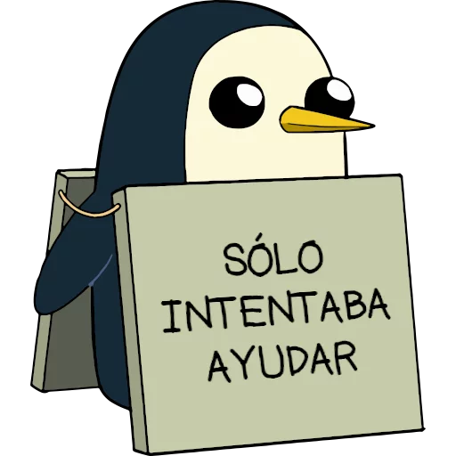 🐧 Стикер «Gunter (Hora de aventuras) - Frases» для Telegram