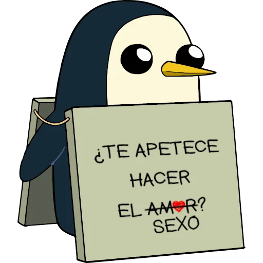❤️ Стикер «Gunter (Hora de aventuras) - Frases» для Telegram