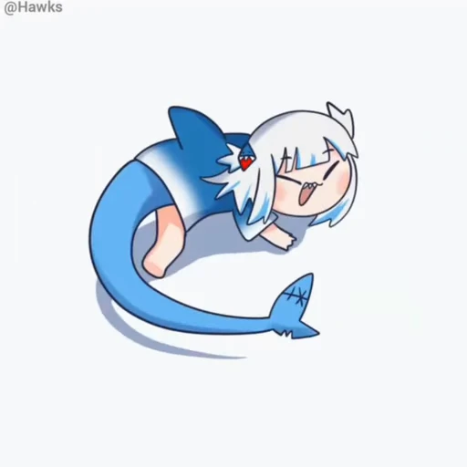 🌀 Стикер «Gawr Gura» для Telegram