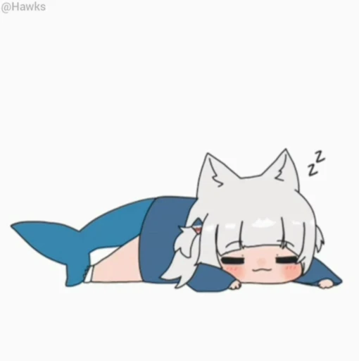 😴 Стикер «Gawr Gura» для Telegram