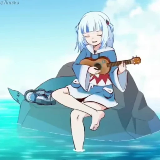 🎸 Стикер «Gawr Gura» для Telegram