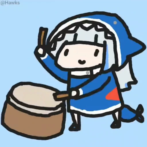 🥁 Стикер «Gawr Gura» для Telegram