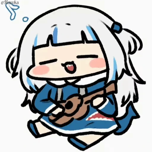🎸 Стикер «Gawr Gura» для Telegram
