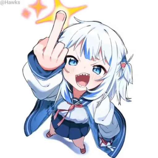 🖕 Стикер «Gawr Gura» для Telegram