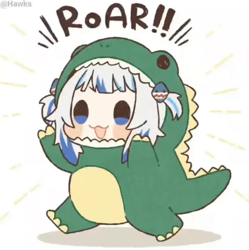🦖 Стикер «Gawr Gura» для Telegram