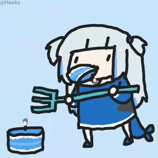 🍰 Стикер «Gawr Gura» для Telegram