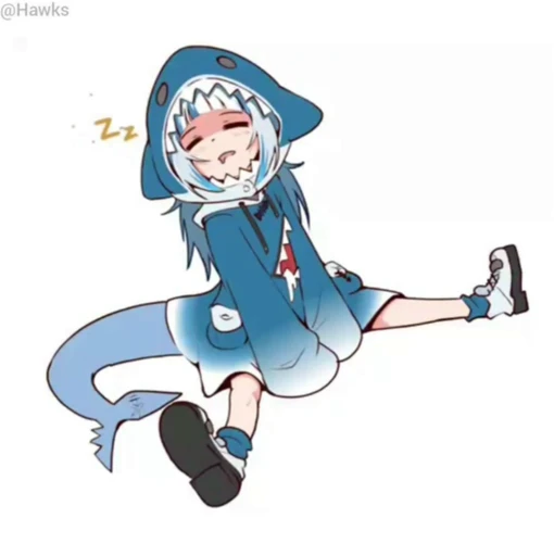 😴 Стикер «Gawr Gura» для Telegram