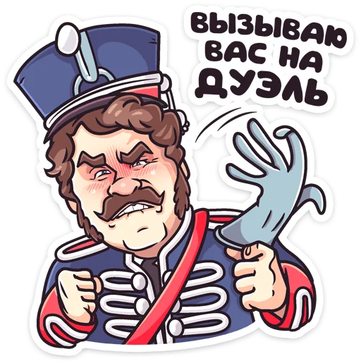 😡 Стикер «Гусар ТНТ» для Telegram