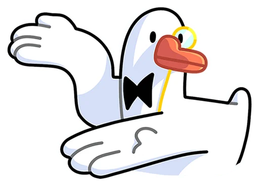 😕 Стикер «Гусь - за мат кусь без надписей!» для Telegram