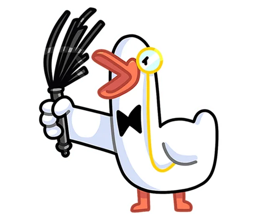 😠 Стикер «Гусь - за мат кусь без надписей!» для Telegram