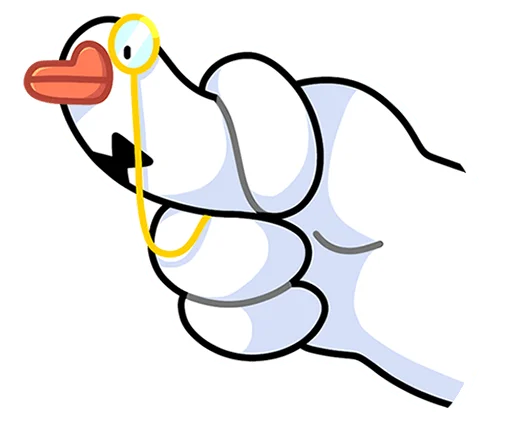 🖕 Стикер «Гусь - за мат кусь без надписей!» для Telegram