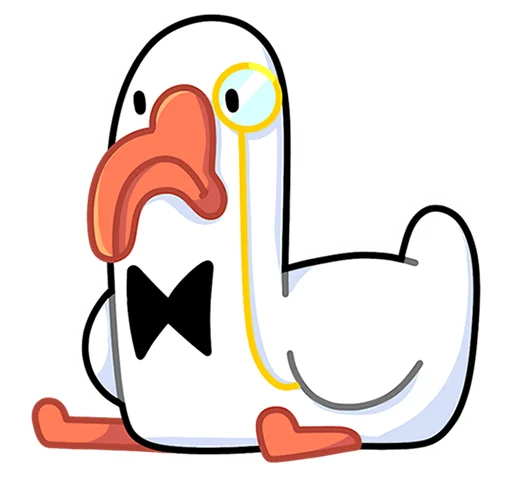 😫 Стикер «Гусь - за мат кусь без надписей!» для Telegram