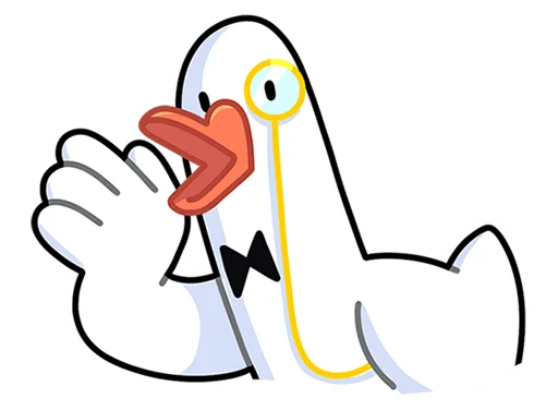 🤔 Стикер «Гусь - за мат кусь без надписей!» для Telegram