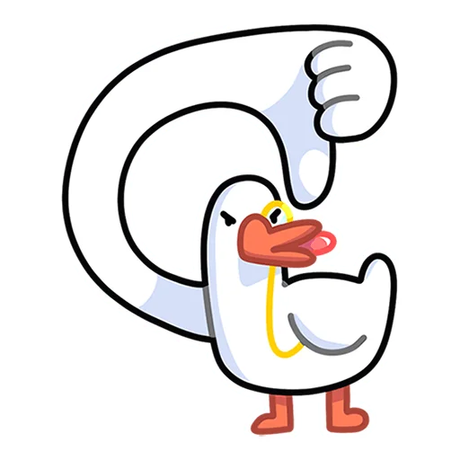 👎 Стикер «Гусь - за мат кусь без надписей!» для Telegram