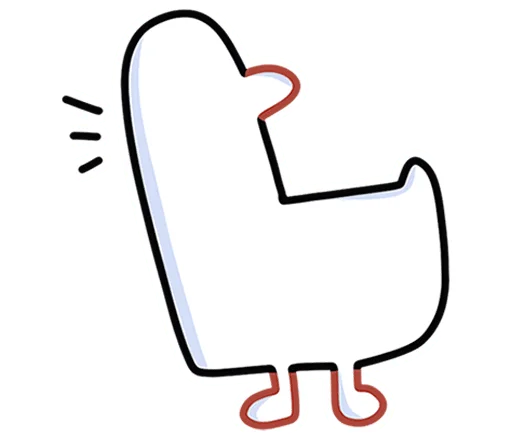 ☺ Стикер «Гусь - за мат кусь без надписей!» для Telegram