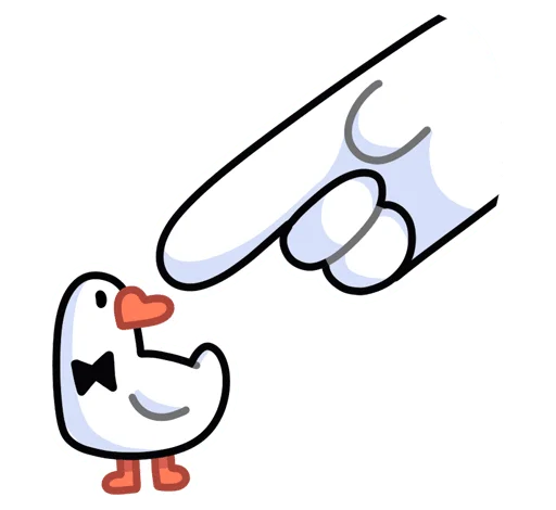 😡 Стикер «Гусь - за мат кусь без надписей!» для Telegram