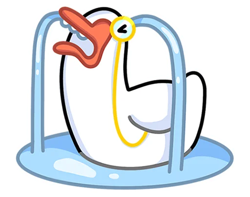 😭 Стикер «Гусь - за мат кусь без надписей!» для Telegram