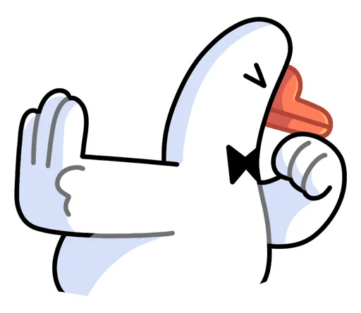 🙅‍♂ Стикер «Гусь - за мат кусь без надписей!» для Telegram