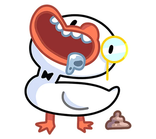 🤤 Стикер «Гусь - за мат кусь без надписей!» для Telegram