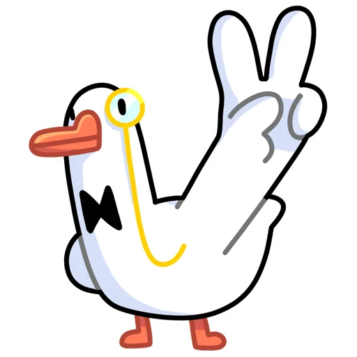 ✌ Стикер «Гусь - за мат кусь без надписей!» для Telegram