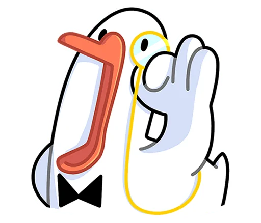 🧐 Стикер «Гусь - за мат кусь без надписей!» для Telegram