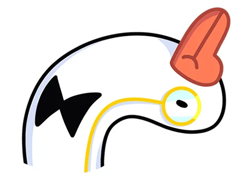 🙃 Стикер «Гусь - за мат кусь без надписей!» для Telegram