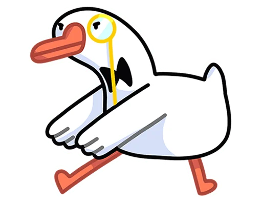 😐 Стикер «Гусь - за мат кусь без надписей!» для Telegram